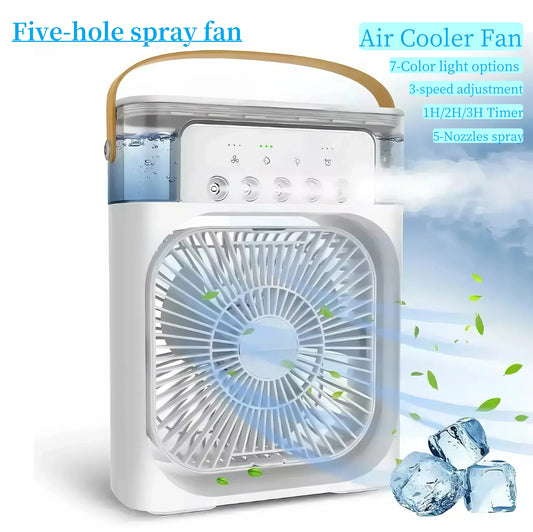 Portable 3-in-1 Air Cooler - Humidifier, LED & Timer