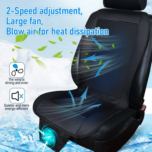 12V Ventilated Car Seat Cushion – 8 Fan Fast Cooling